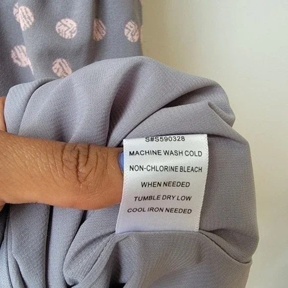 41 Hawthorne Gray Pink Print Light Weight Summer Dress Size XS - Picture 4 of 9